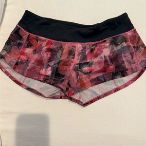 Vibrant Pink and Black Lulu lemon Athletic Shorts